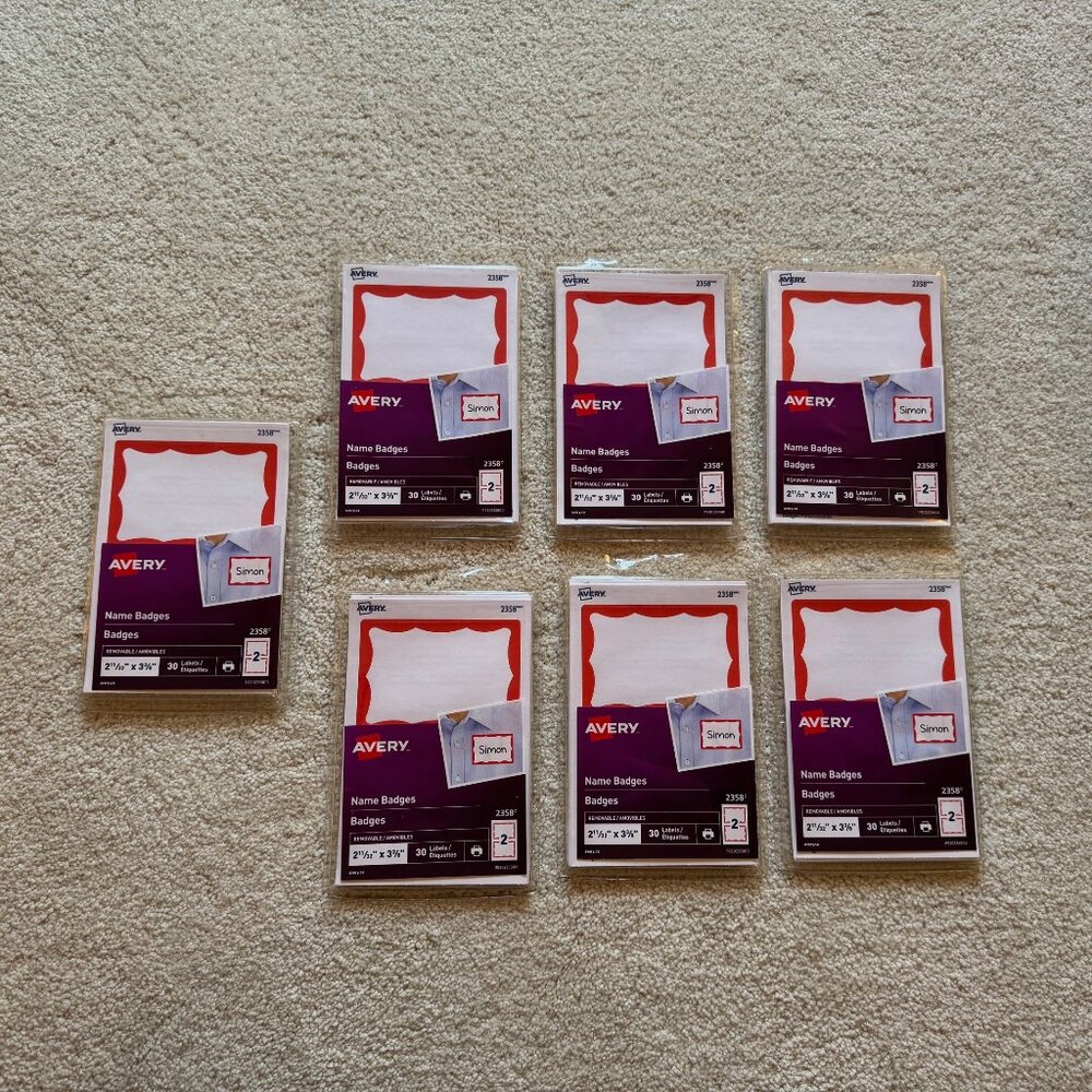 210 Avery Name Badges